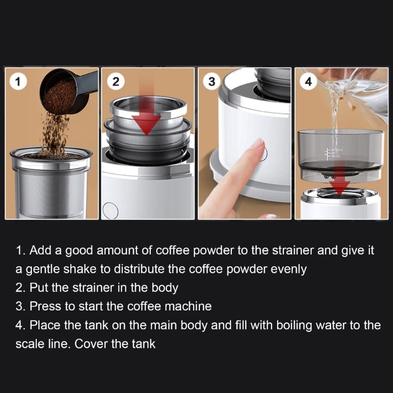 Travel Friendly Small Drip Coffee Maker Automatic Hand Brewing Machine Coffee Making Tool for Easy Coffee Enjoyment