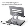 Aluminum Alloy Type-C Docking Station: Tablet & Laptop USB Hub with HDMI 2.0 & Gigabit Ethernet.