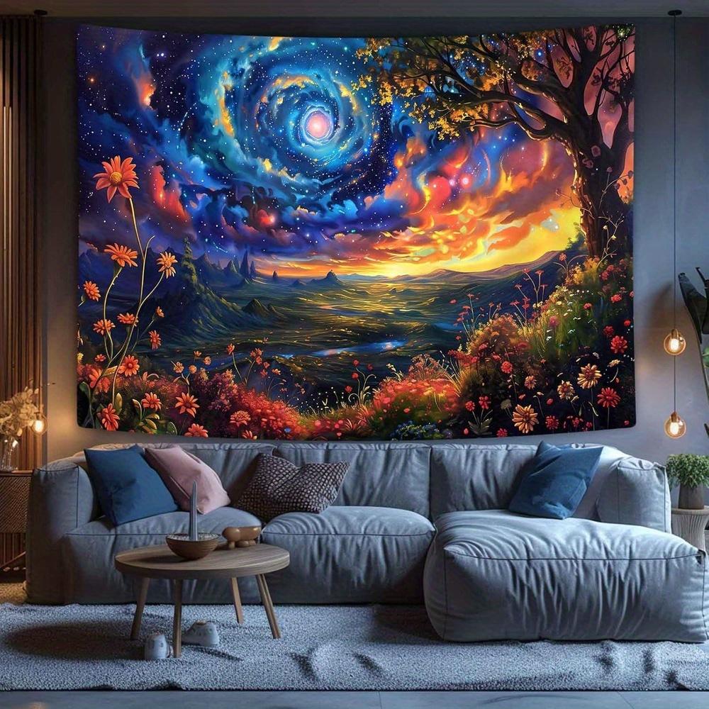 

Enchanted Galaxy Tapestry Vibrant Dreamy and Stunningly Beautiful Wall Art for a Magical Decor Statement 74x94cm(29x37in)