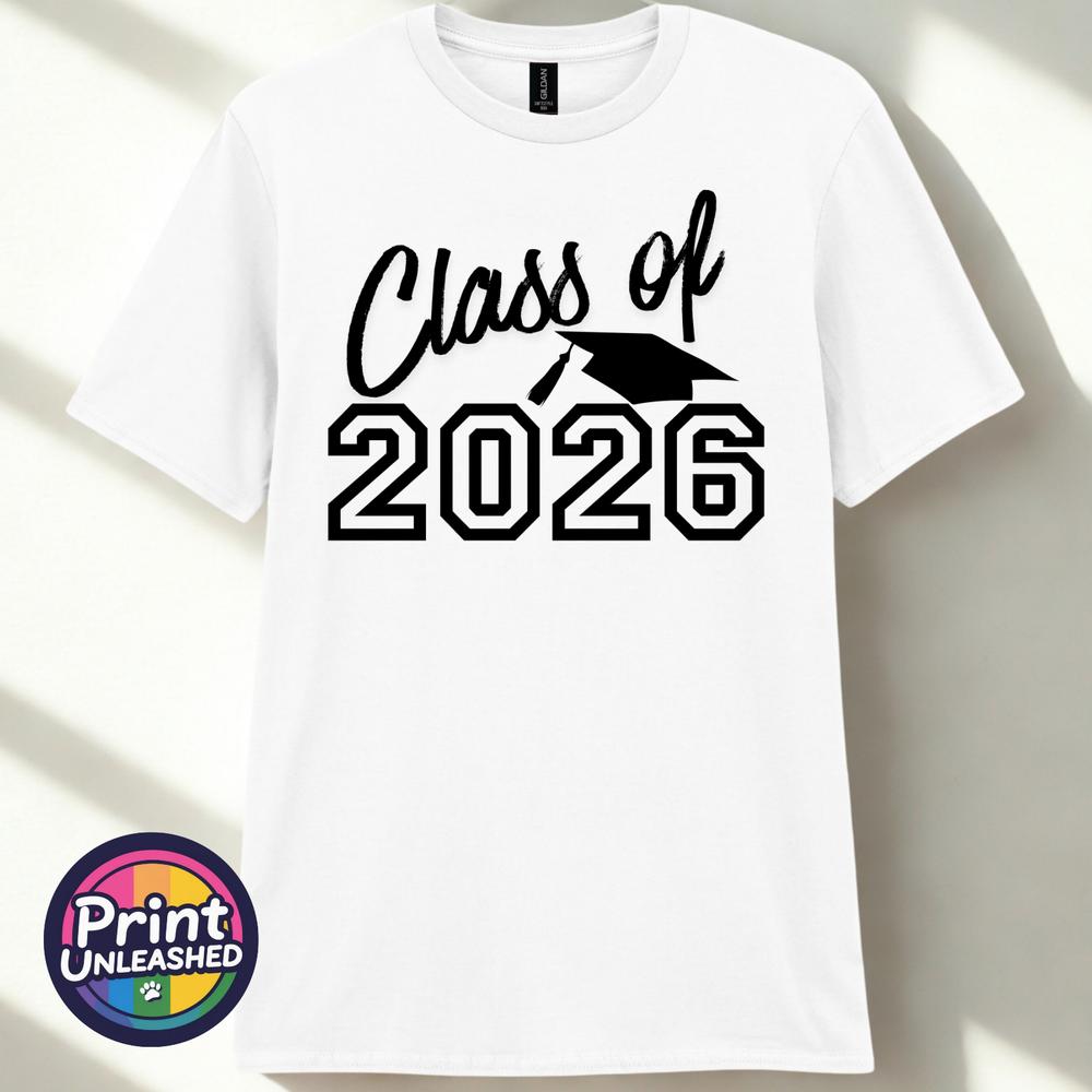 Class of 2026 TShirt Graduation Gift Leavers Tee Graduate School College Top