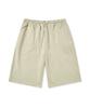 Brown Bless Tag Pigment Shorts - Beige