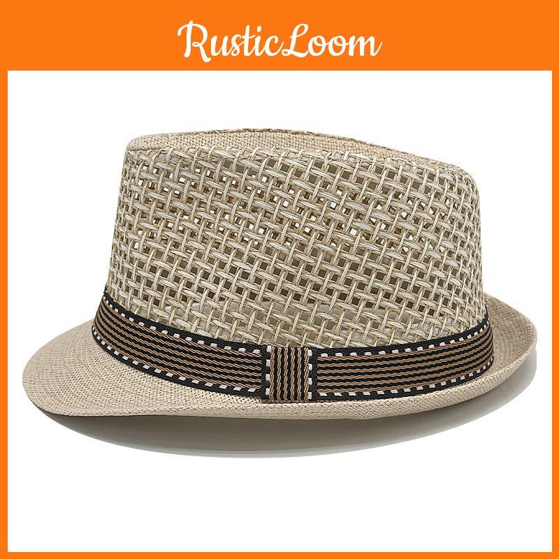 Woven Vintage Straw Hat Sun Protection Cap For Summer Beach And Wear Outdoor