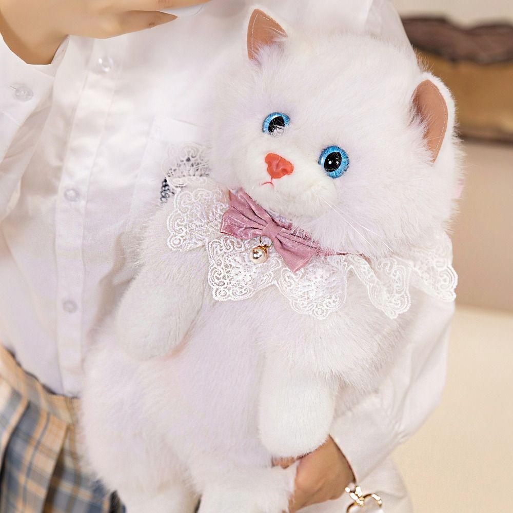 Super Realistic Simulated Puppet Cat Backpack Cute Animals Plush Bag  Birthday Gift