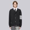 TB Classic Four Bar Knitted Coat Cardigan Autumn/Winter New Men's and Women's Jacket Solid Color Knitted Cardigan Versatile Coat Women's