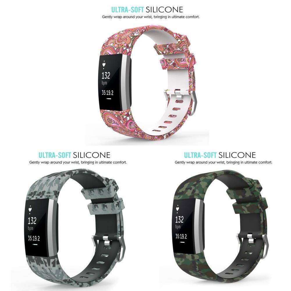 Bracelets Élégants en Silicone Pour Fitbit Charge 4 Et Charge 3 Confortables Et Durables
