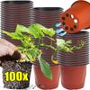 Plastic Nursery Pots Flexible Plant Seedling Cups Container Garden Flower Small Planter Plants Seed Starting Pot with Drain Hole