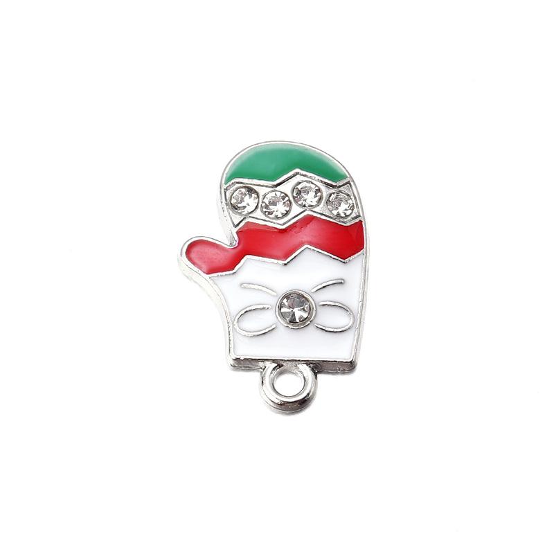 Alloy Christmas Pendant Mixcolor Dripping Oil Charm Pendants For DIY Jewelry Making Christmas Series Accessories