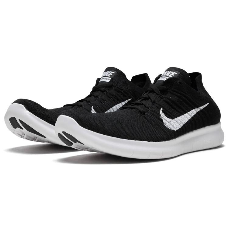 Ny Nike Free Run Flyknit Svart/Hvit 831069-001