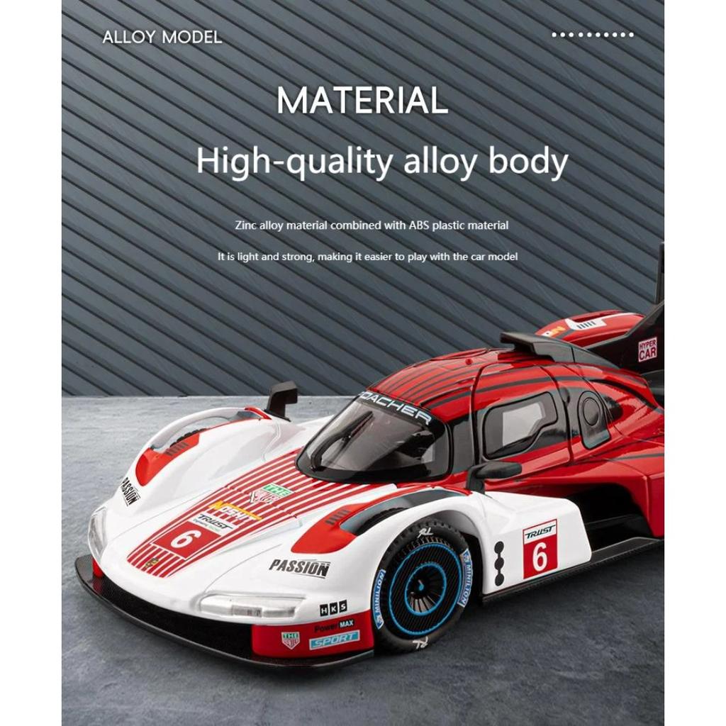 1/22 Porsche 963 LMDh Super Racing Alloy Metal Diecast Model Car Home Decoration & Desktop Display Ornaments Collectibles Hobby