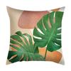 Mid Century Modern Abstract Cushion Cover Peach Skin Soft Decorative Pillowcase Boho Leaf Print Throw Pillow Case for Home Decor