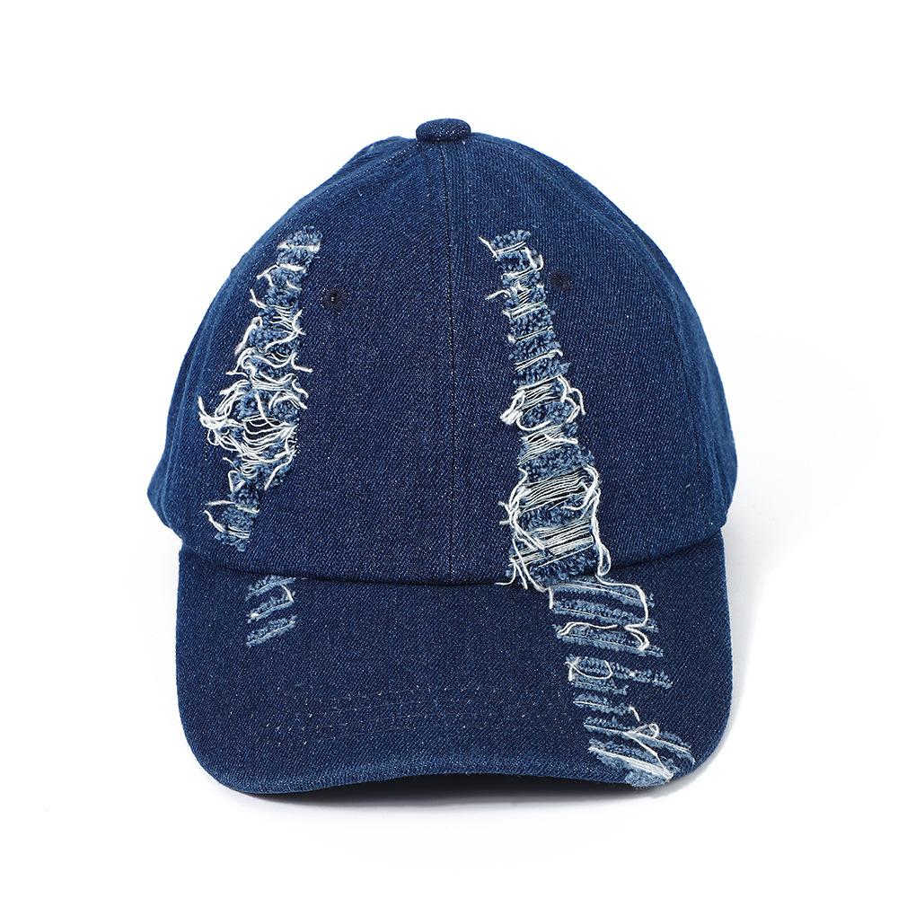 Hat Men'S Spring Summer Fashion Ripped Baseball Cap Cowboy Cap Women'S Outdoor Sunscreen Visor
