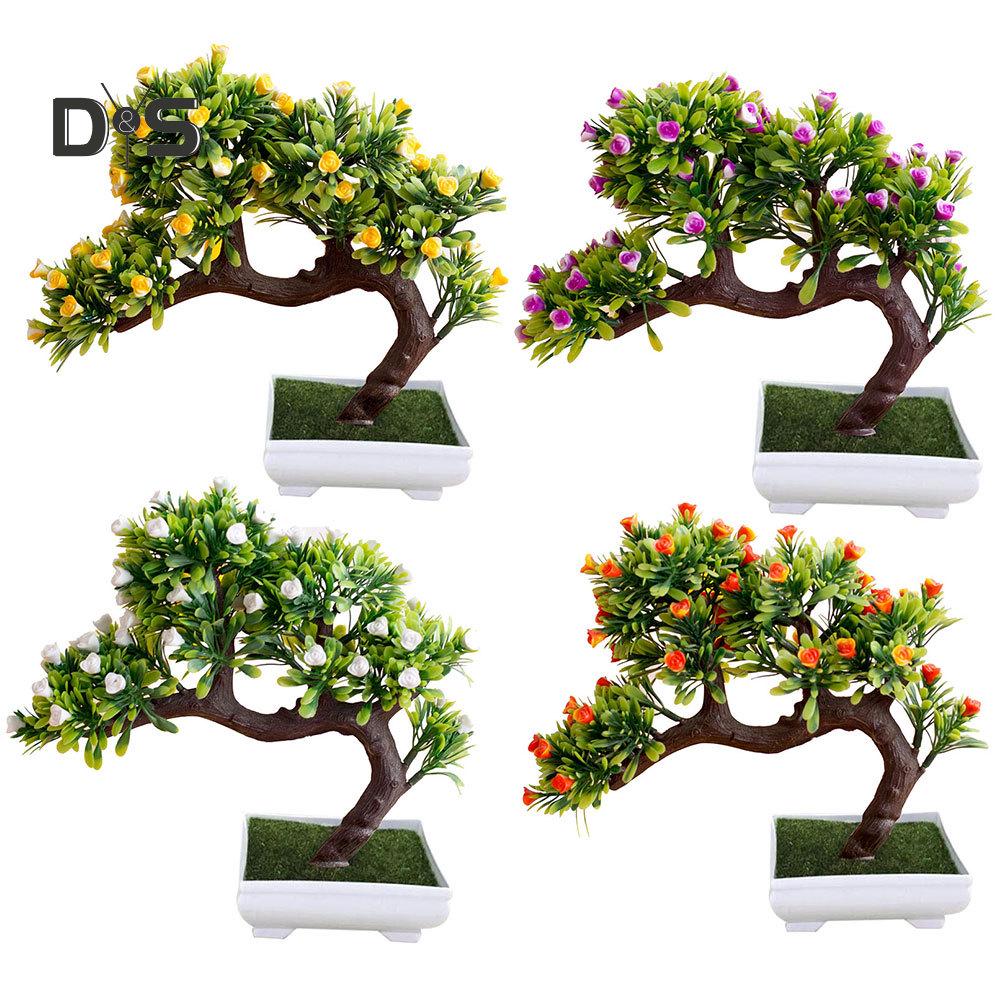 Blooming Bouquet Artificial Flower Tree Pot Bonsai Stage Garden Wedding Party Balcony Decor
