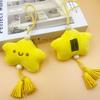 Cute Plush Yellow Star Tassel Keychain Pendant for Bags and Cars