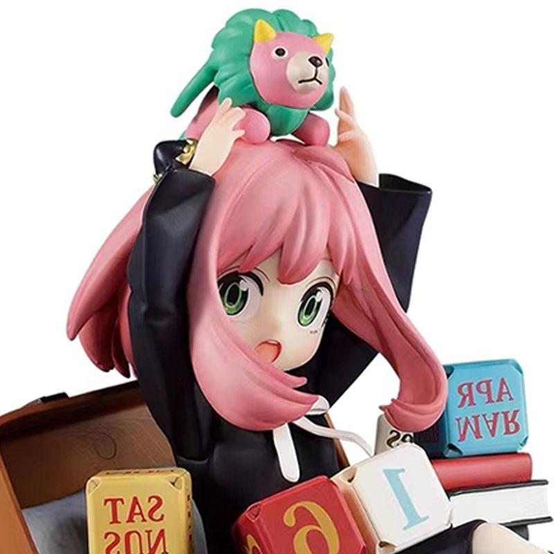 Anime Spy X Familie Anya Figur Spielzeug Loid Yor Forger Chibi Anua Figur mit Sockel Figur PVC Modell Puppen Spielzeug Geschenke für Kinder
