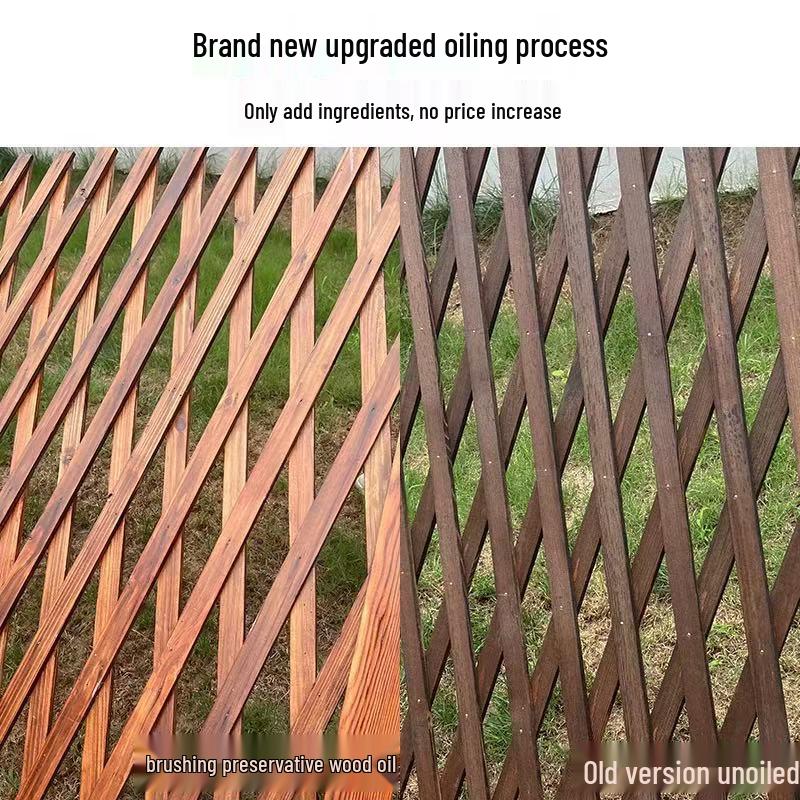 Anticorrosive Wooden Garden Fence: Outdoor, Courtyard Railing, Flower Stand & Climbing Frame