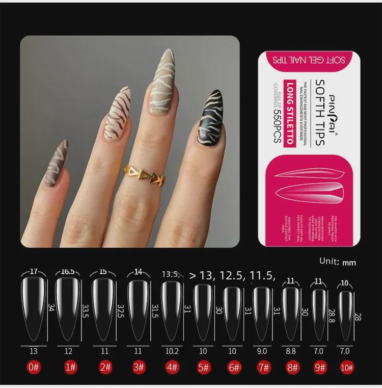 Frosted Fine Dog White Nail Art Tips - Ultra-thin Seamless False Nail Stickers