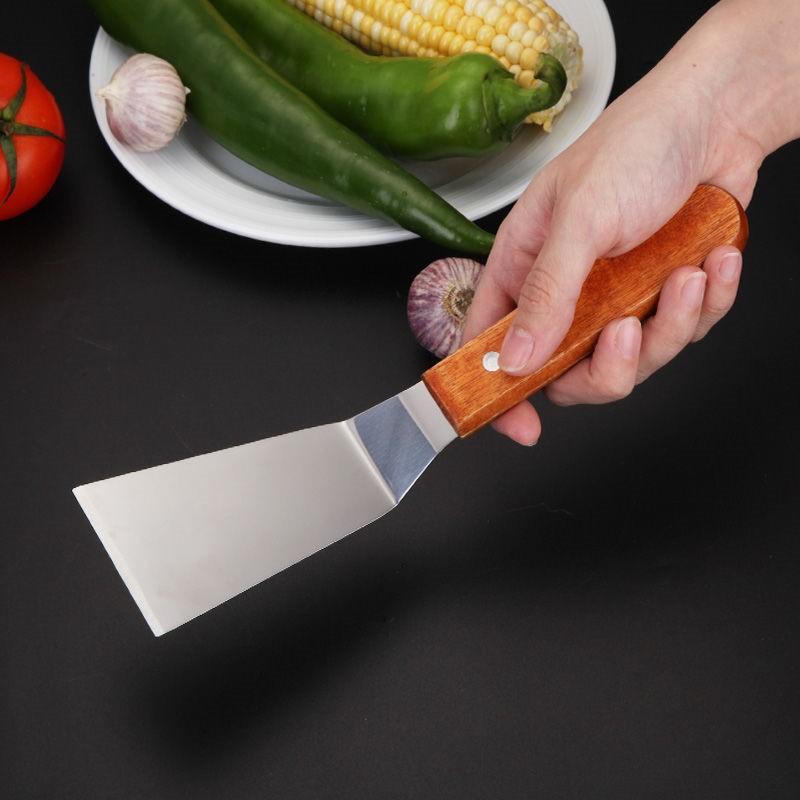 1pcs Stainless Steel Spatula And Grill Scraper Non Stick Durable Barbecue Cooking Tools Pizza Shovel Pancake Beef BBQ Utensils