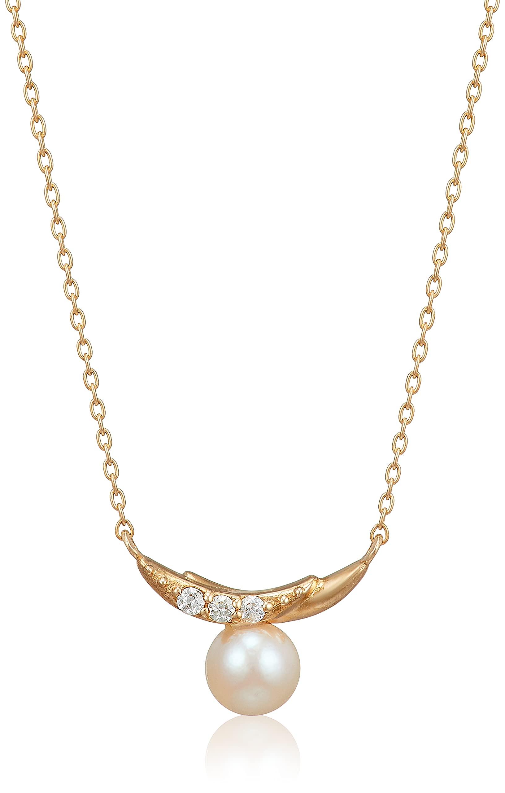 

Wisp K10 Yellow Gold Necklace Akoya Pearl Diamond [WISP] (FPCWP21717) жовтий