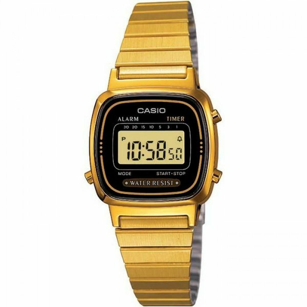 

LA670WGA-1D Women s Gold Tone Digital Watch RETRO