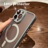 Durchsichtige Magnetische Matte Hülle für iPhone 16 15 14 13 12 11 Pro Max Hülle für Magsafe Kabelloses Laden Kameraschutz Hülle