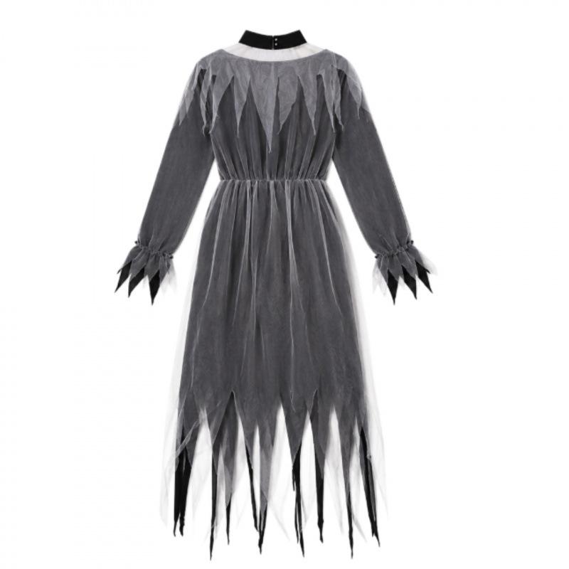 Halloween thriller ghost bride costume, adult cosplay vampire horror demon costume