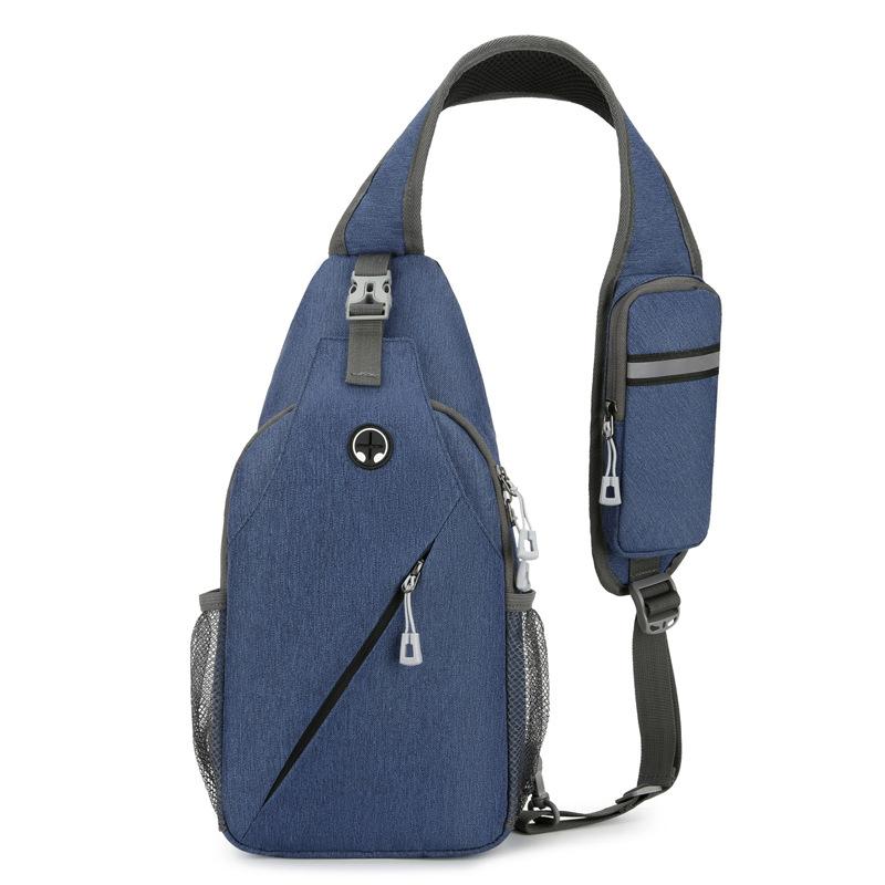 New large-capacity messenger bag fashionable and simple breast bag trendy and lightweight shoulder bag portable outdoor sports satchel