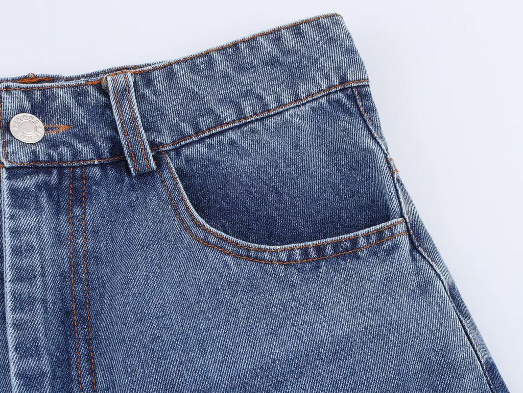 Spring 2025 Women's European & American Style Mid-Waist Loose Jeans