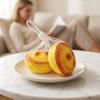 Slow Rising Egg Tart Squishy Toy Hand Relax Bouncing Fluid Simulation Toy Thick Pinch Egg Tart Rebound Toy Anxiety Adhd