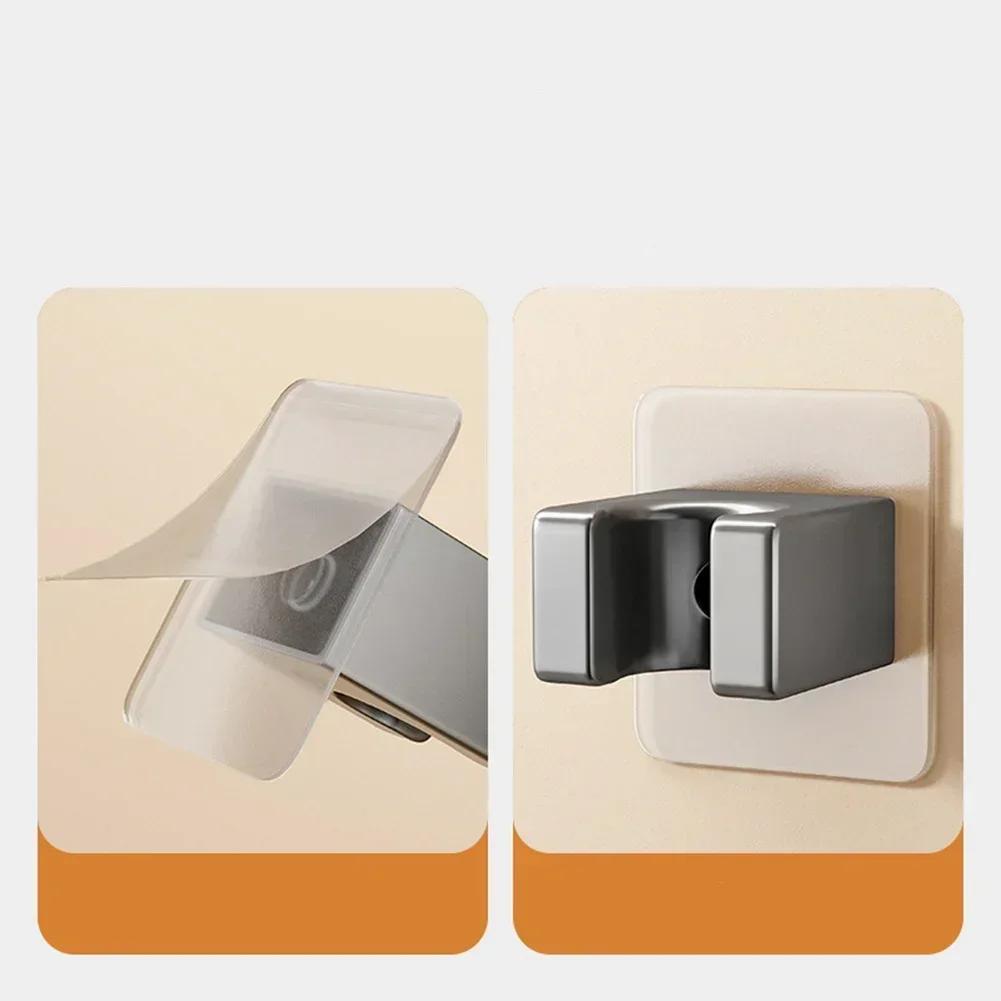 Verstellbare Duschhalterung Poliert Handbrausehalterung Stanzfrei Badezimmer Wandhalterung Halterung Befestigungszubehör