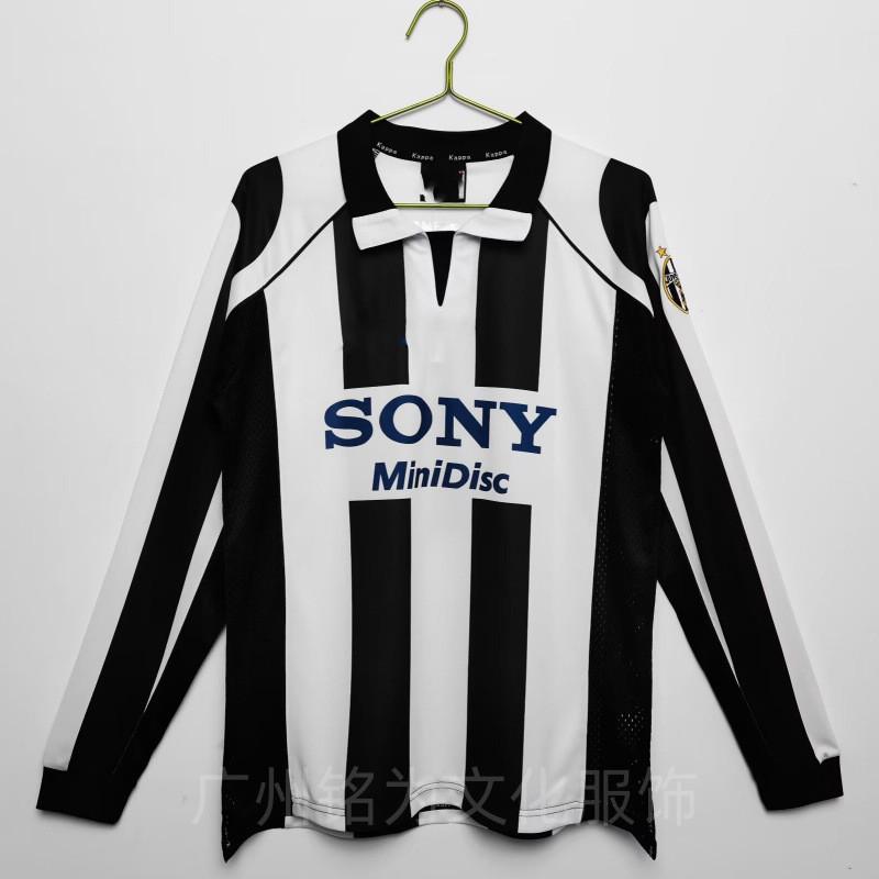 Mens Long Sleeve Retro Football Jersey Vintage Team Sportswear Soccer Fans