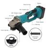 1200W 125mm Cordless Brushless Angle Grinder Electric Grinding Cutting Machine DIY Woodworking Power Tool with 2 Battery