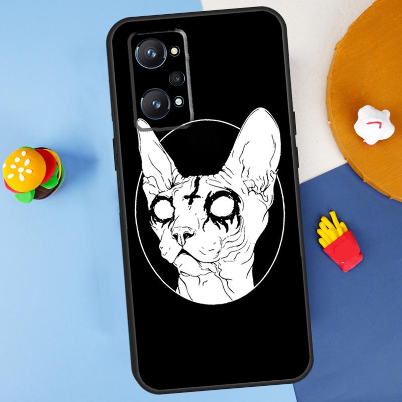 Sphynx Cat For Realme 14 13 12 10 11 Pro Plus GT 6 6T 5 GT7 Pro C55 C51 C21Y C25S C67 C75 C53 C61 Case