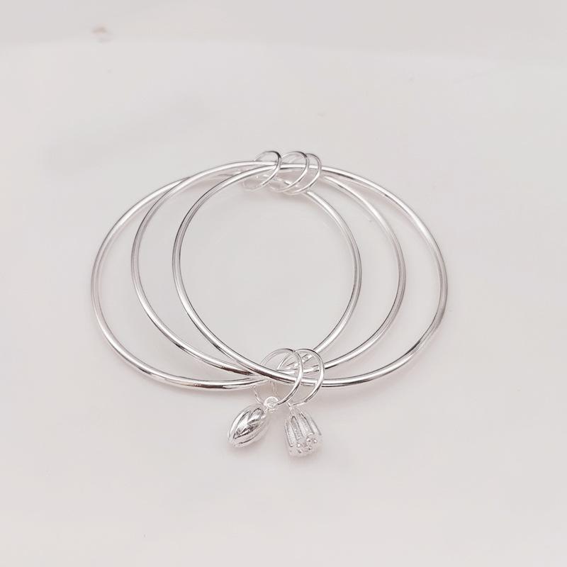 Twice Happy Bracelet for Women, Simple Jewelry, Sweet and Fresh, Lotus Peng, Three Lives, Three Lives, Smooth Face Bracelet for Girlfriend