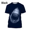 Trendy New Animal Big Shark 3D Printing T-shirt Retro Men's Summer Casual Fashion Men's T-shirt Top