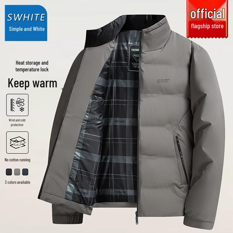 Men's Winter Thickened Warm Stand-Collar Casual Padded Jacket