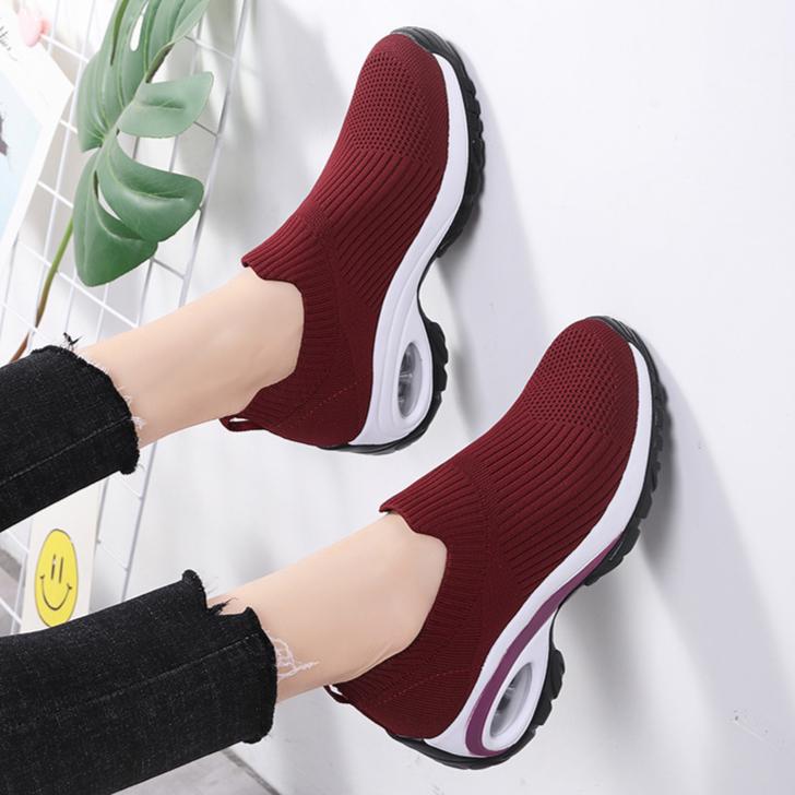 Breathable Mesh Sports Shoes Women's Fashion Sports Shoes Women's Air Cushion Running Soft Soles Women's Casual Shoes