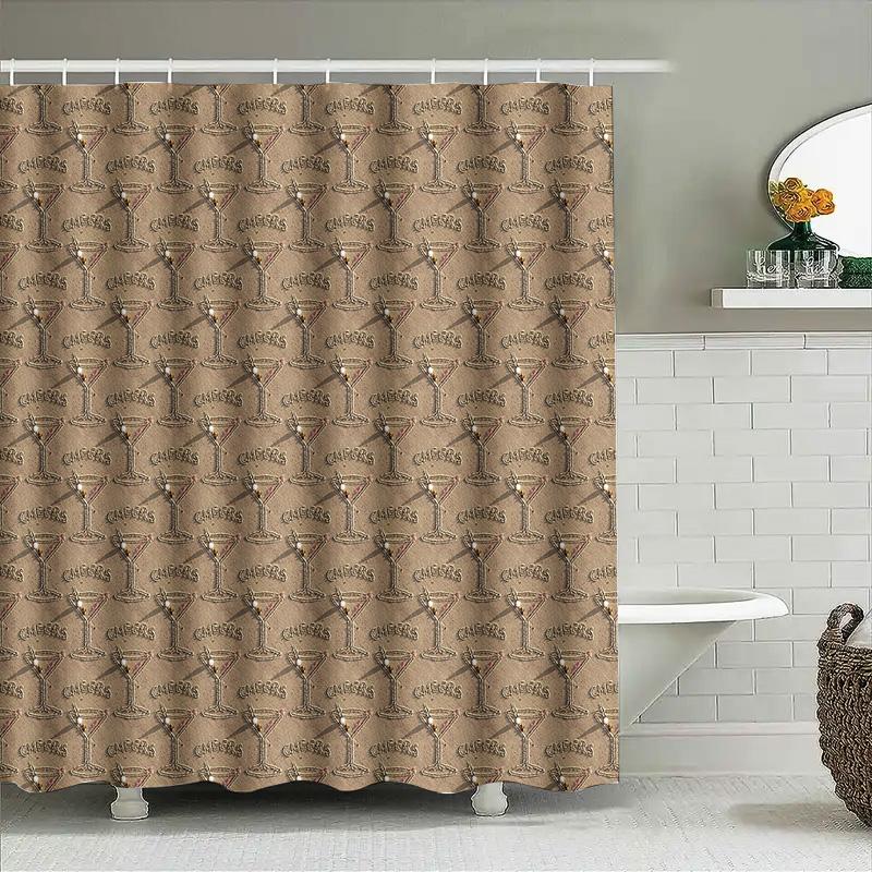 Shower Curtain Set Waterproof Farmhouse Floral Pattern Bathroom Decor Fabric Backdrop Vintage Country Chic Home Decor