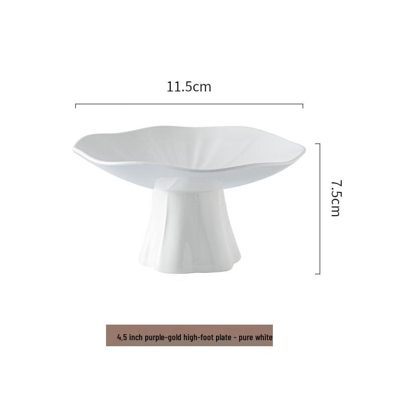 Zen-Inspired Ceramic High-Footed Serving Plate