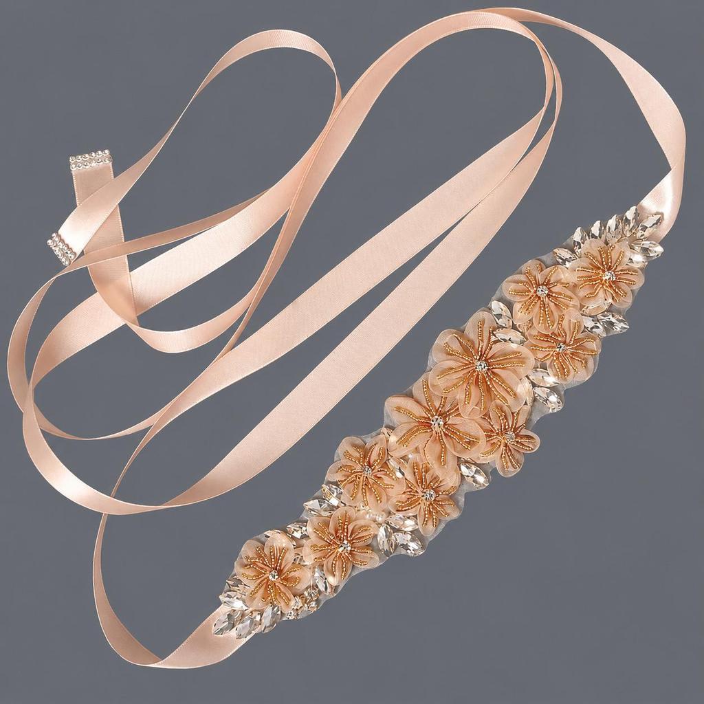 Elegant Silver Rhinestone Wedding Belt – Versatile High-End Dress Accessory for Fashion Shows and Performances
