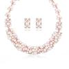 Pearl Necklace Earrings Set Women'S Jewelry Alloy Electroplating
