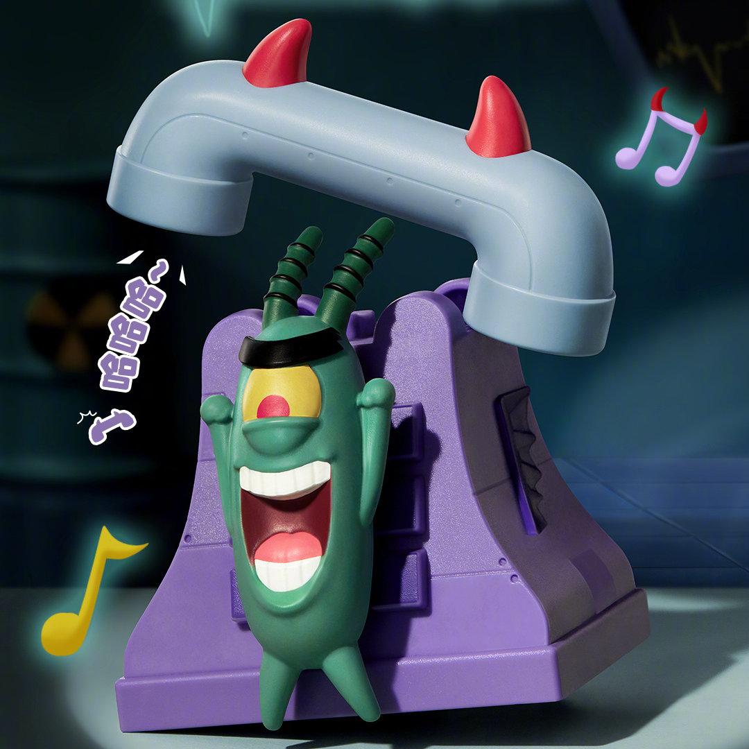 Cartoon Octopus Plankton Plastic Model Kids Toy Figure Desktop Ornament New Year Gift
