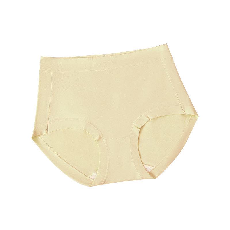 Women's High Waist Antibacterial Pure Cotton Triangle Briefs - 80s Long Staple Cotton Tummy Control