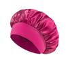Cuffia per capelli in raso da donna per la cura dei capelli durante il sonno, cuffie in seta, cappello da notte a tesa larga con fascia elastica morbida