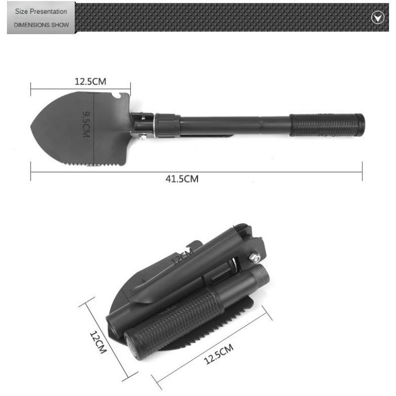 Venkovní ženijní lopata Multifunkční vozidlo vojenská lopata, lopata Přenosná skládací rybářská malá lopata Ordinační lopata