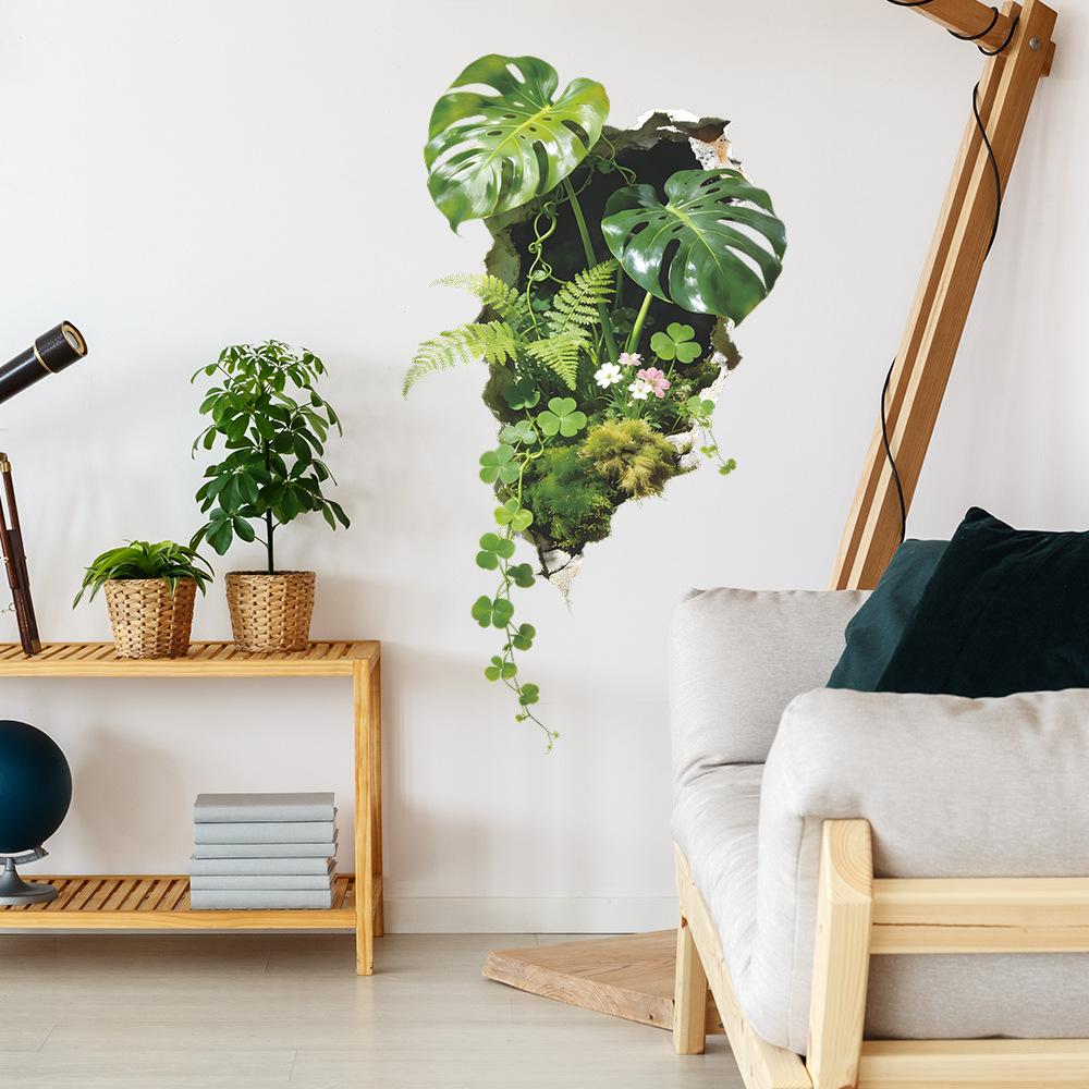 Tropical Green Plants for Bedroom, Living Room, Entrance Hall, Home Decoration, Wall Beautification, Wall Stickers
