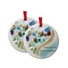 Wishing You Lots of Love And Happiness Sea Glass Ornament Handcrafted Round/Heart-Shaped Sea Glass Keepsake Christmas Tree Hanging Ornament