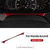 For Honda Accord 2013 2014 2015 2016 2017 Real Soft Carbon Fiber LHD Car Dashboard Strip Interior Trim Accessories