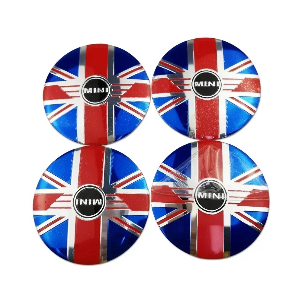 4pcs Car Wheel Center Stickers Hub Decals for Mini Cooper JCW R50 R52 R53 R56 R57 R58 R60 MINI CLUBMAN COUNTRYMAN Accessories