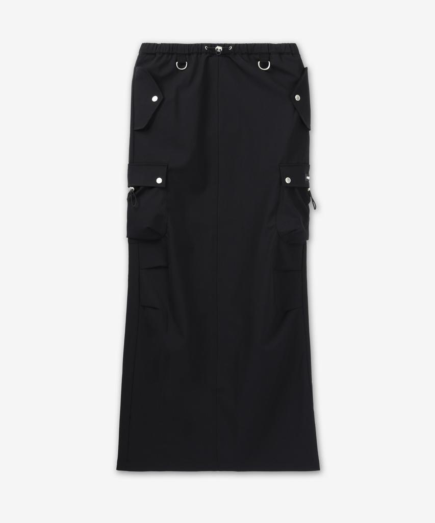 Kopeleuni Tailored Cargo Maxi Skirt - Black / Copj21Bis106Cblk
