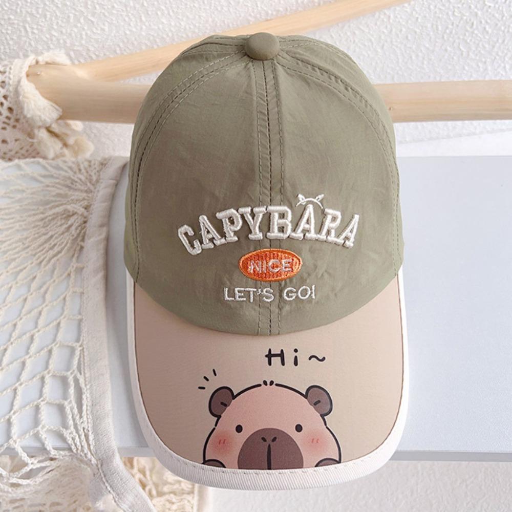 Capybara Kids Baseball Cap Lightweight Kids Sunscreen Cap Cute Children Summer Hat  Outdoor